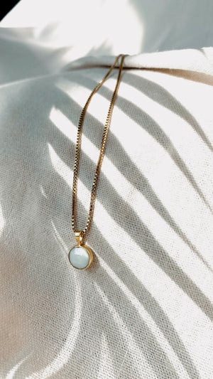 HANA AMAZONIT SMALL Halskette | Necklace Gold
