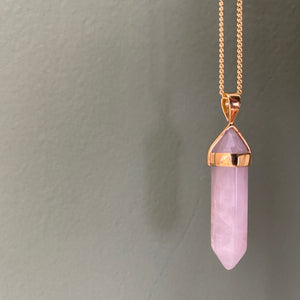 BELLE Rosenquarz Halskette | Necklace Gold