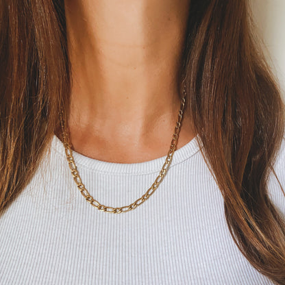 FABIYA FIGARO Stainless Steel 45/50cm Halskette | Necklace Gold