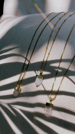 MENTARI ROSEQUARZ small Halskette | Necklace Gold