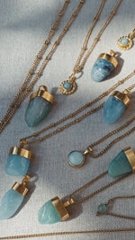 MENTARI AMAZONIT Halskette | Necklace Gold