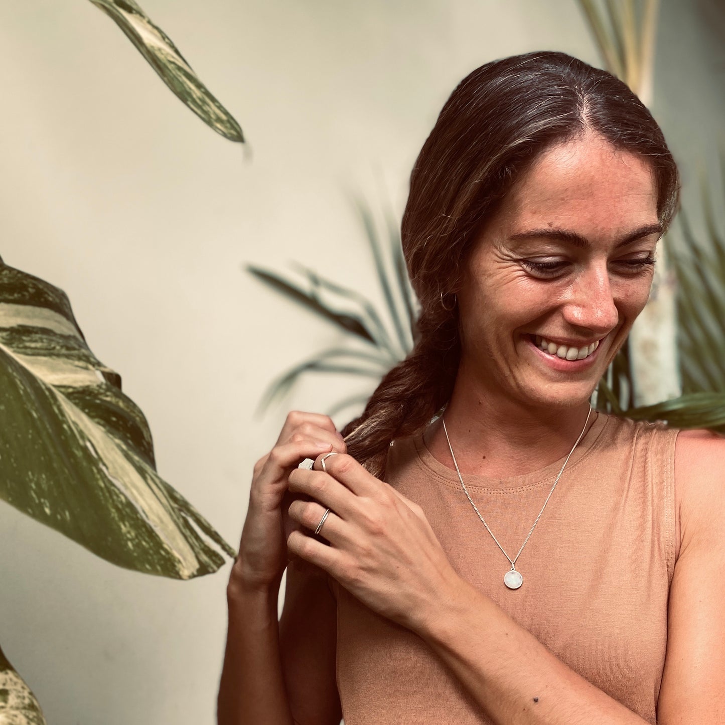 HANA Mondstein Halskette | Necklace Silver