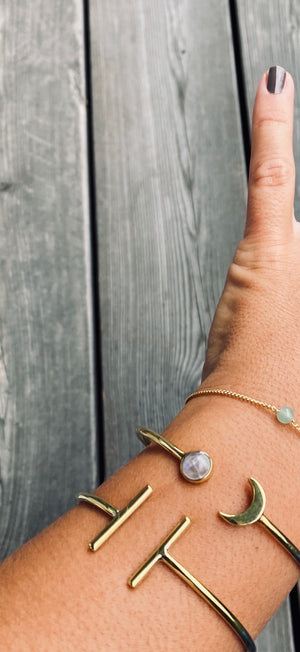 NALILET Armschmuck Aventurin | Bracelet Gold