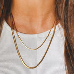 HERRINGBONE CHAIN 3mm Stainless Steel Halskette | Necklace Gold