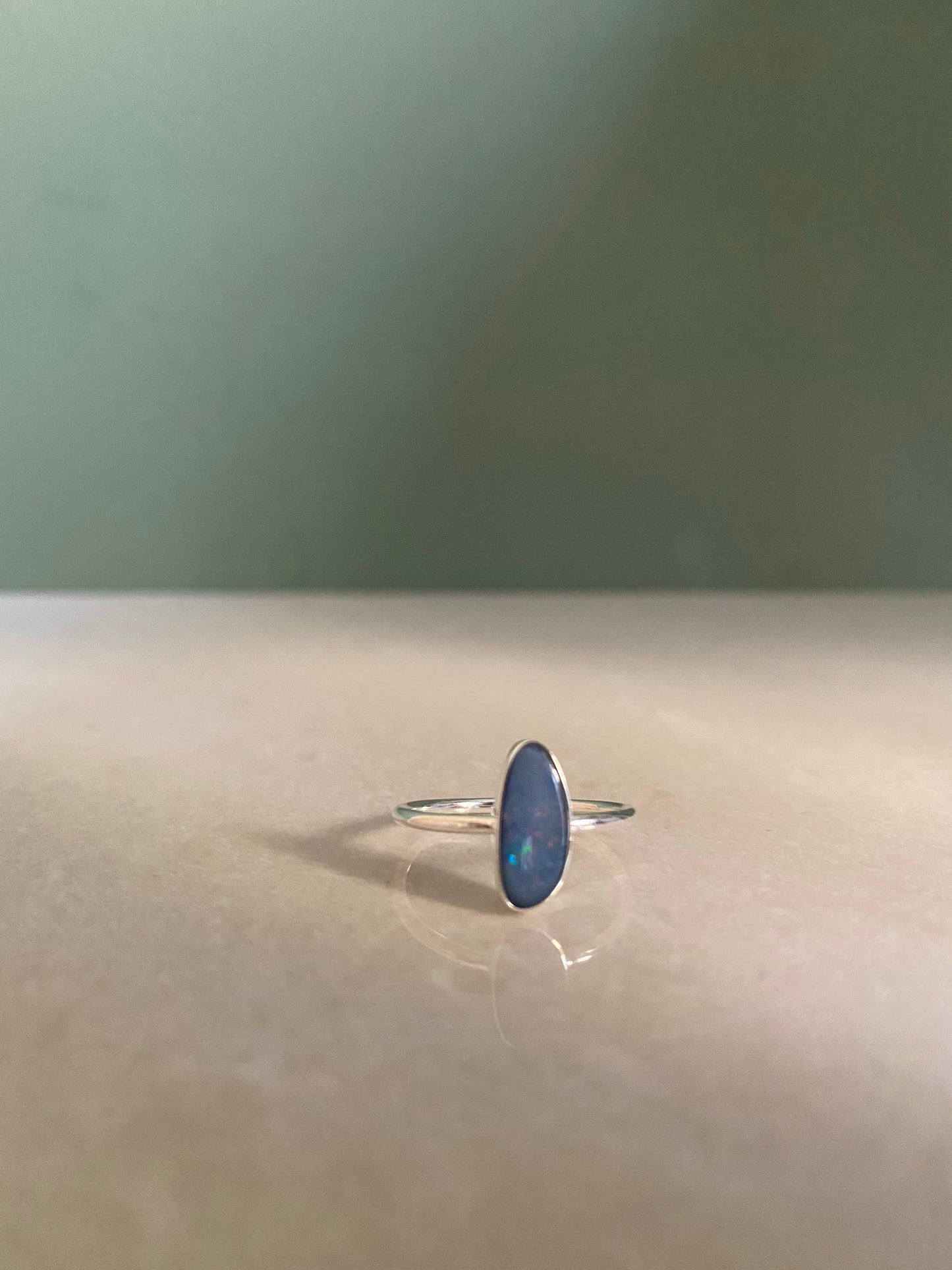 WINA Australischer Opal Ring Silver