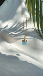 MENTARI AMAZONIT Halskette | Necklace Gold
