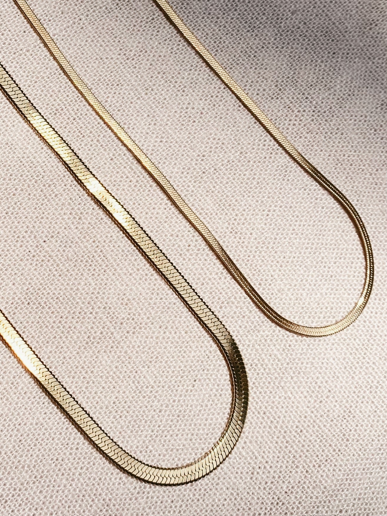 HERRINGBONE CHAIN 2mm Stainless Steel Halskette | Necklace Gold