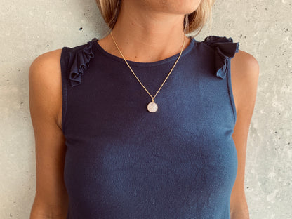 HANA Rosenquarz Halskette | Necklace Gold