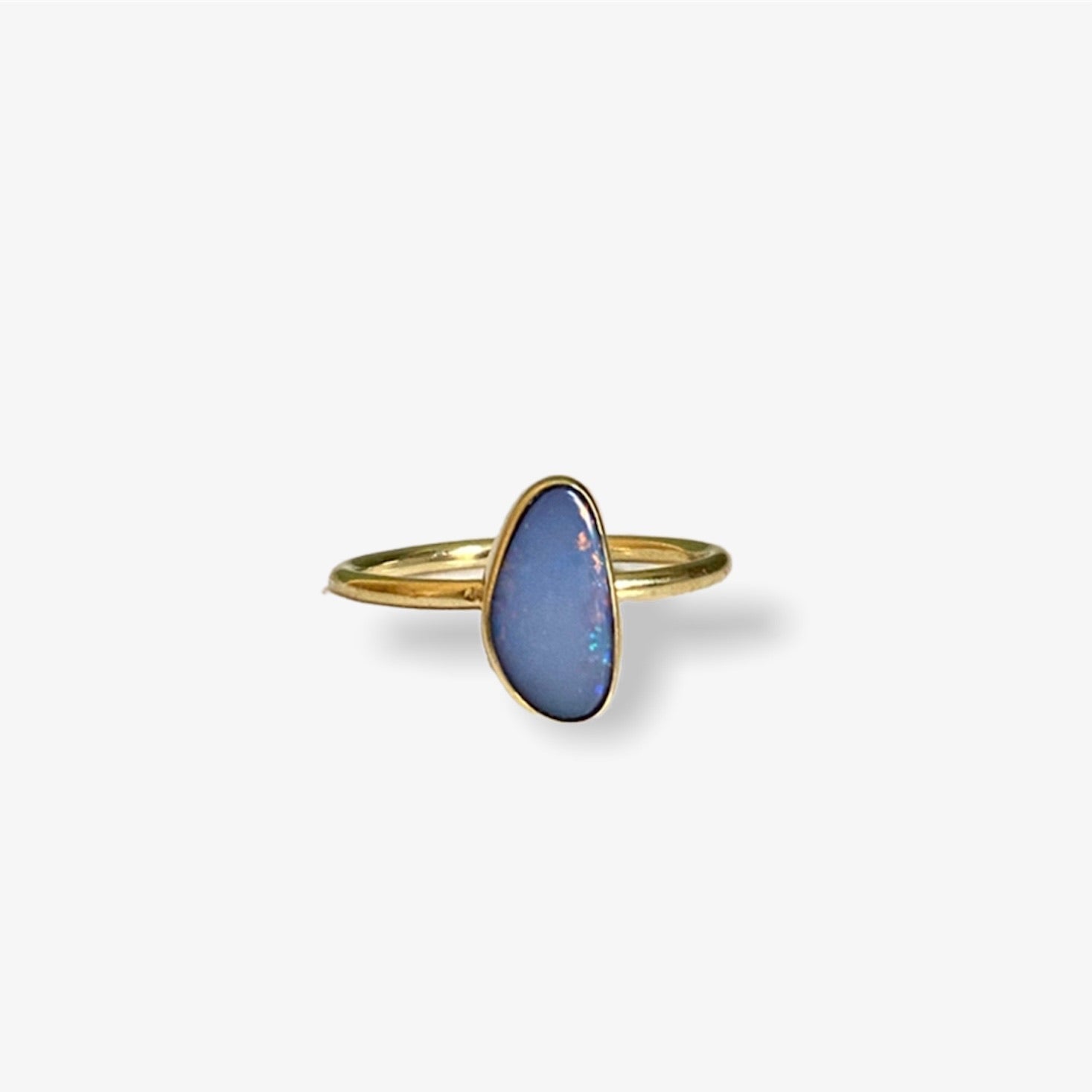 WINA Australischer Opal Ring Gold