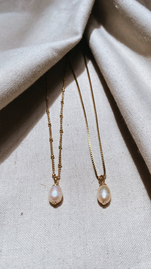 ELLE Flores Pearl Halskette | Necklace Gold